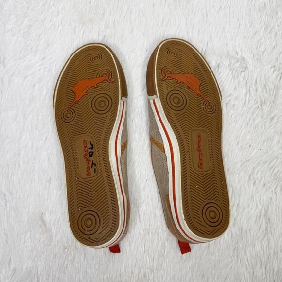 TOMMY BAHAMA / Beach Dweller gray brown perforated slip on loafer sneakers / 9 main image 7